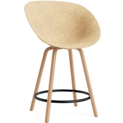 Normann Copenhagen Mat Bar fauteuil - hennep - NormannCopenhagenFootrestBlack - 65 cm
