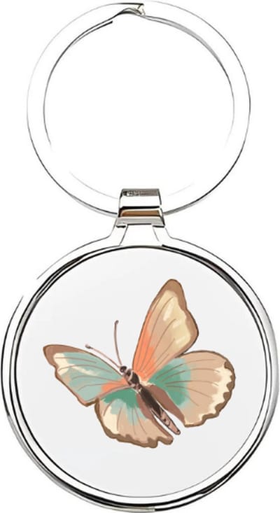 Akyol - vlinder Sleutelhanger - Vlinder - dierenliefhebbers - vlinder sleutelhanger - vlinders - vlinder ketting - vlinder - dieren - leuk kado voor iemand die van vlinders houdt - 4 x 7,5 CM