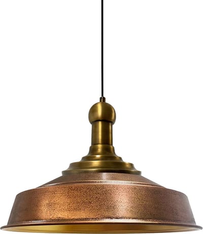 Bamyum Asletl Long-Knob Hanglamp Industrieel Vintage Ø40 cm, Kopenkleur Metaal Lamp