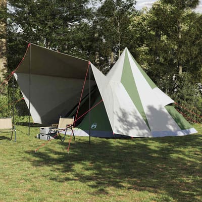 vidaXL - Tipi - Tent - met - dak - met - opslag - Groen - 510 - x - 690 - x - 330 - cm - taft