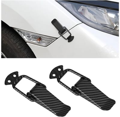 Dailygoods- Autobumperclip Universeel - Snelsluiting - Kofferbak/Spatbord - Luikdeksel - Carbonpatroon - Hoogwaardig Metaal - Bumperslot