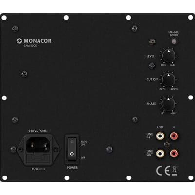 Monacor SAM-200D Class D 200W Active Subwoofer Module