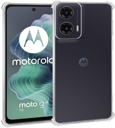 Geschikt voor Motorola Moto G35 - Hoesje - Shock Proof Case – Cover Transparant