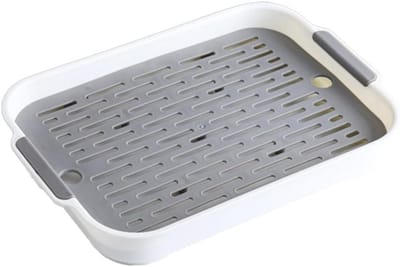 Huisdier Toilet - Klein Dierbak - Zindelijkheidstraining - Verhoogd Rooster Ontwerp - 28 x 19 x 5 cm - Wit