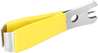 Vliegvis Tool - Vislijnsnijder Omsnoerder - Vissen Voorbereiden - Roestvrij Staal - 2 Inch - Geel