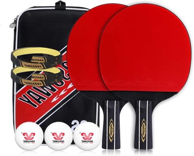 Tafeltennisbatjes - Pingpongrackets - Gezinsactiviteit - Vijflaagse bodemplaat - One size - Niet gespecificeerd