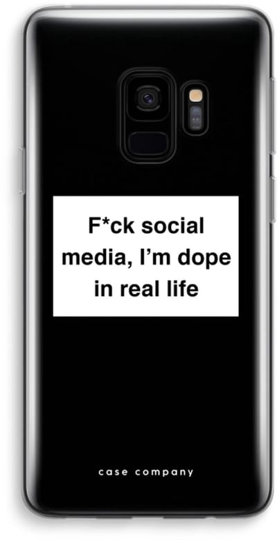 Hoesje geschikt voor Samsung Galaxy S9 hoesje - I'm dope - Soft Cover Telefoonhoesje - Bescherming aan alle Kanten en Schermrand