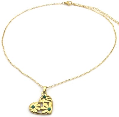 RVS Ketting - Hart - Goudkleurig - Stainless Steel - Design - Nikkel Free - Ketting dames - Waterproof – valentijn – cadeau