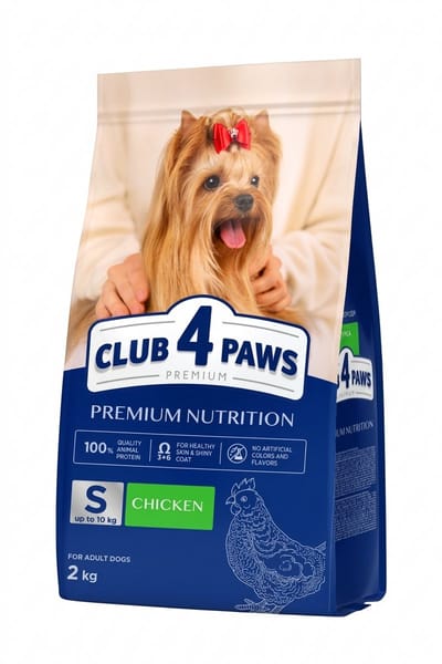 CLUB 4 PAWS Volwassen hond Droogvoer Kip 2kg