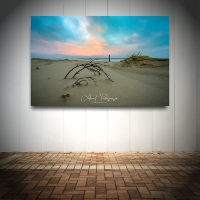Foto op Canvas - Strand AlexF053 – Formaat 120 x 80cm - Wanddecoratie - Muurdecoratie woonkamer - Slaapkamer decoratie - Kamer accessoires - Schilderijen op canvas