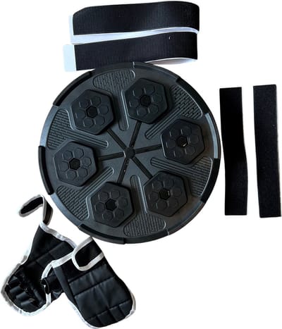 Boks Machine Vechtsport Reflex Trainer – 6 knoppen, incl. handschoenen interactieve training voor reflexen, snelheid en focus. Geschikt voor vechtsporters van elk niveau. Aanpasbaar niveau. Ideaal voor cardio- en reactietraining thuis of in de gym.