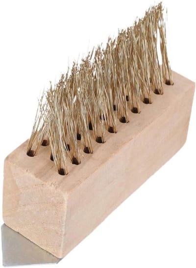 Stalen Draadborstel - Onkruidborstel Tuinborstel - Onkruid Verwijderen - Voor Opritten Terrassen - 12 cm - Meerkleurig