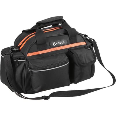 15L Fiets Achterzitje Tas Rek Kofferbak Mand Fietstas Fiets Bagage Opbergkoffer Schouder Handtas black