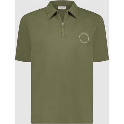 Circle of Trust Casper Polo Olive Leaf Maat: XS | Poloshirts Outlet | Heren | Bruin