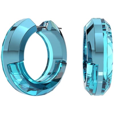 Swarovski Simple Lucent Grote Hoepeloorbellen Damesoorbellen Blauw 5629220 Box (Random Color) blue