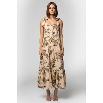 & Other Stories Rosalyn Dress Beige Maat: 32 | Maxi Jurken Outlet | Dames | Beige