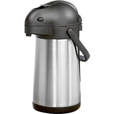 ESMEYER Stream pompkan 1,9 liter, dubbelwandig roestvrij staal, pompsysteem met siliconenring, 360° draaibare functie, Ø150 × H330 mm