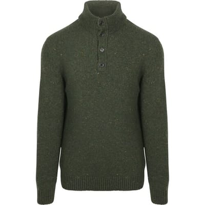 Gant Mocker Pullover Wool Blend Donkergroen - Maat XXL - Heren - Pullovers