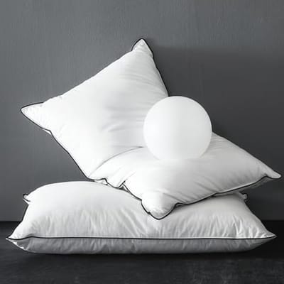 Omgoods - Set van 2 Ergonomische Ganzenveren Kussens - 60x60 cm