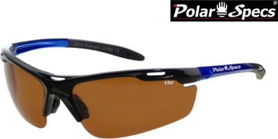 Polar Specs® Polariserende Zonnebril Velocity Sport PS9041 – Metallic Blue Frame – Polarized Brown – Medium – Unisex