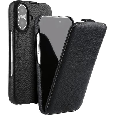 Melkco Apple iPhone 16 Leather Flip Case Zwart