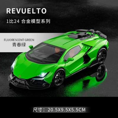 1:24 Legering Metaal Diecast Modelauto Compatibel Met Lamborghini Revuelto Italiaanse Vlaggenschip Hypercar Simulatie Voertuig Huis Trendy