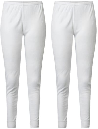 Lunatex - dames thermo broek - 50% polyester en 50% modal - wit - maat XXL