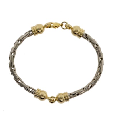 Behave Armband - goud en zilver kleur - schakelarmband - cardano schakel - 16.5 cm