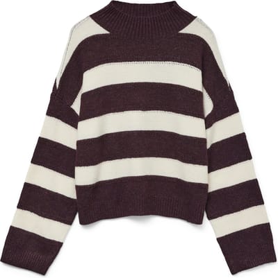 VERO MODA - VMINEZ LS HIGHNECK SHORT PULLOVER BOO - Dames - Gebreide truien
