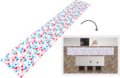 Keukenloper - Loper keuken - Bikini - Strand - Patronen - 300x50 cm - Keukenloper vinyl