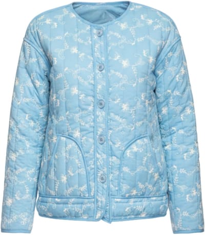 OMBRE Jas - Katoen - Lange Mouw - Knopen Blauw S
