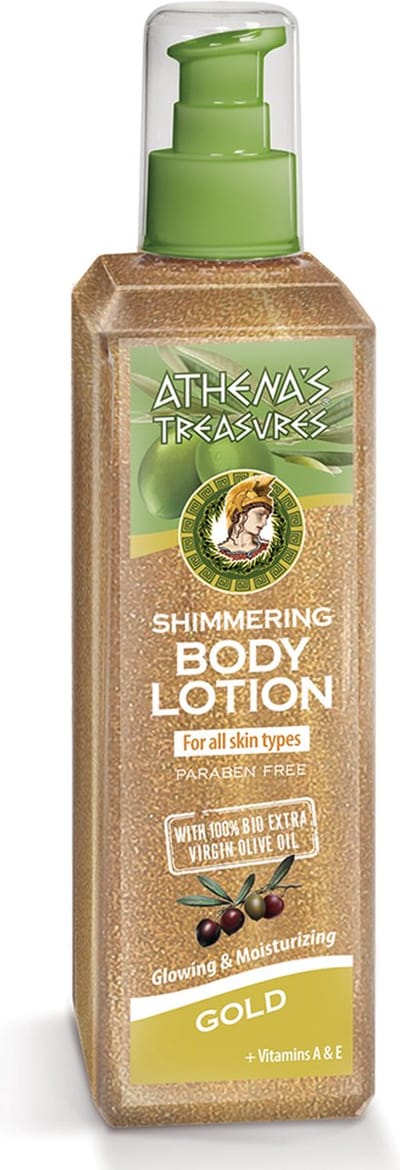 Athena’s Treasures Gold Shimmering Body Lotion – Luxe After Sun & Daily Body Lotion met Gouden Glow 250ml