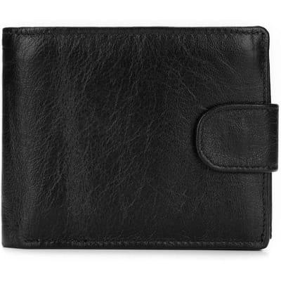 Marque Portefeuilles Homme Cuir Véritable Petit Porte-Monnaie Portefeuille à Fermoir Mode pour Homme Portefeuille avec Porte-Cartes Porte-Photo noir