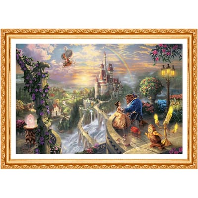 5D Doe-het-zelf Diamant Schilderij Anime Kasteel Landschap Borduurwerk Kruissteek Kit Huis Schilderij 20X30CM