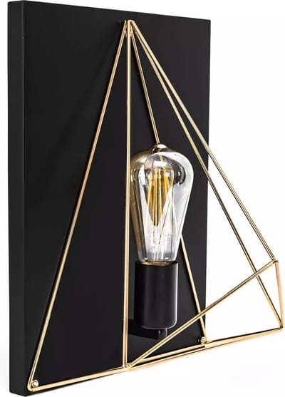 TooLight Moderne wandlamp - zwart/goud - 20x34 cm - minimalistisch design