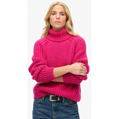 Superdry Slouchy Stitch Coltrui Roze Grootte: 42