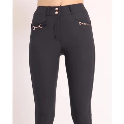Montar Rijbroek Molly High Waist Full Grip Navy/Rosegoud - 40