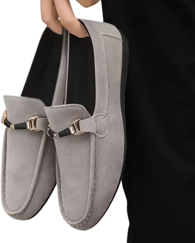 Bovista Loafers Heren - Met Hak - Herenschoenen - Instappers - Grijs - Maat 38
