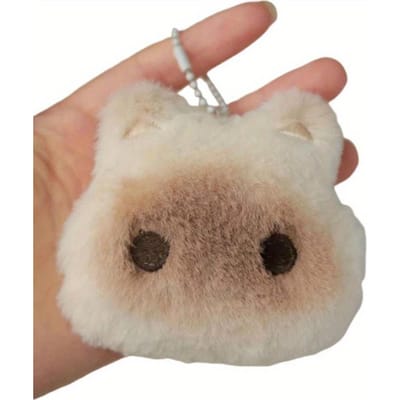 1PC Leuke Ster Creativiteit Rugzak Sleutelhangers Capibara Dier Vakantiecadeau Voor Vriendin Pluche Knuffel Pop Sleutelhanger Koppels Cadeau beige