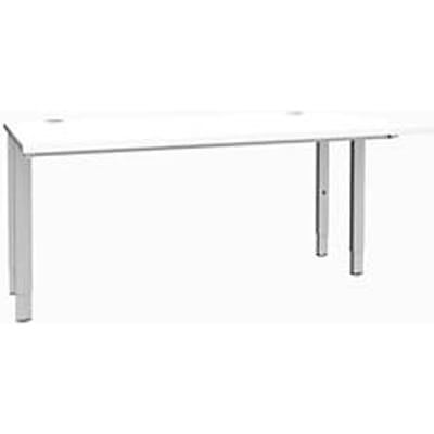 Schäfer Shop  Genius Bureautafel MODENA FLEX, 4-poot rechthoekige buis, tweezijdig, B 1600 mm, wit