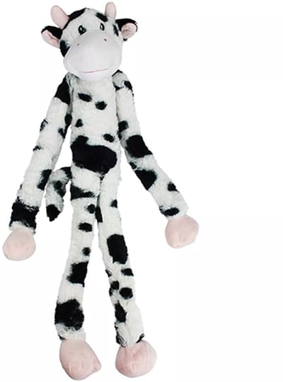 Swingin Slevins Hondenspeelgoed - Pluche Koe met Piepers - 67 cm
