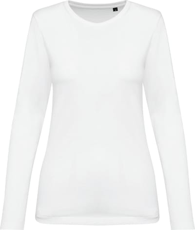 Kariban Premium Supima® dames-T-shirt ronde hals lange mouwen PK303 - White - M