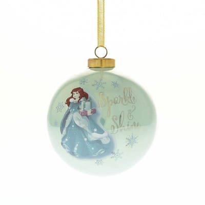 Disney Christmas, kerstbal keramiek Ariel (groen)