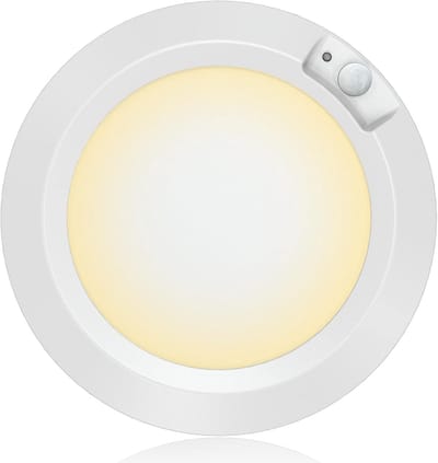 Bewegingssensor Plafondlamp Op Batterijen – Draadloos LED-Licht 210 Lumen, 3000K Warmwit Voor Kast, Toilet, Trappenhal, Zolder, Bergruimte