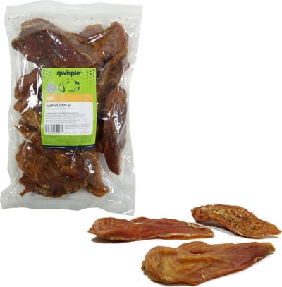 Qwisple Kipfilet - Gedroogde Natuurlijke Hondensnacks - 1000 gr