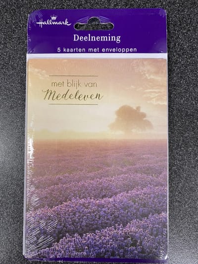 Hallmark deelneming, 5 dubbele kaarten met enveloppen