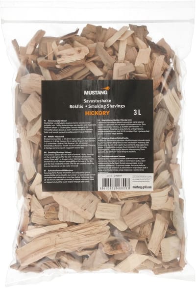 Mustang Hickory Smoker Chips – 100% Natuurlijk Rookhout voor BBQ en Smoker