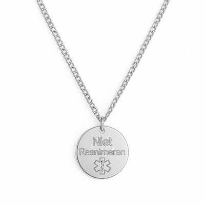 Lovelockers© | Niet Reanimeren Ketting | Medische ID Hanger | Roestvrij Staal