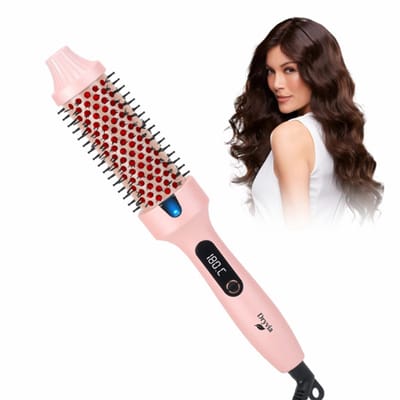 Dryvia Thermal Brush – 3 in 1 Ionische Infrarood Warmte – Keramische Warmteborstel – Fohnborstel – Krulborstel – Airstyler Alternatief – Stijlborstel – Roze