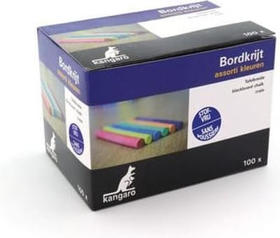 Kangaro bordkrijt - assorti - 100 stuks - K-N100CD